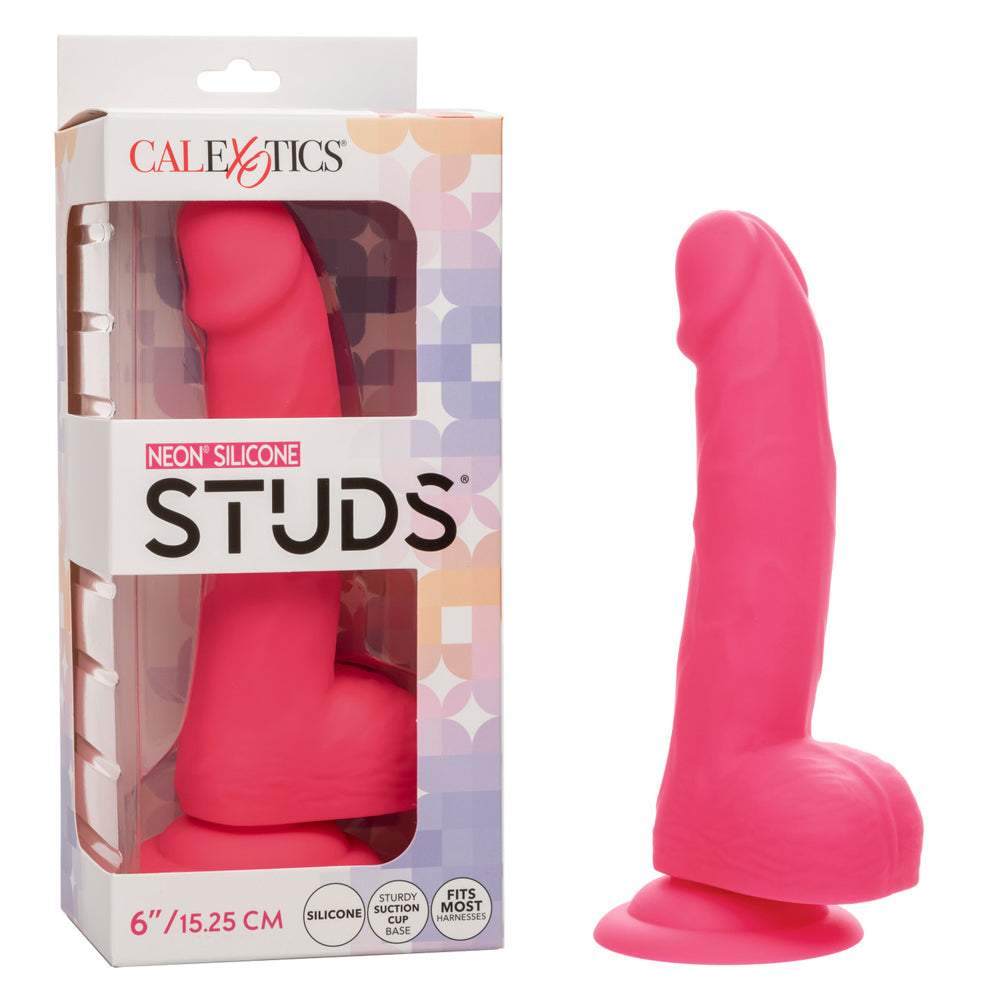 Neon Silicone Studs 6" Pink | 716770108593 | Available at EroticWarehouse.com