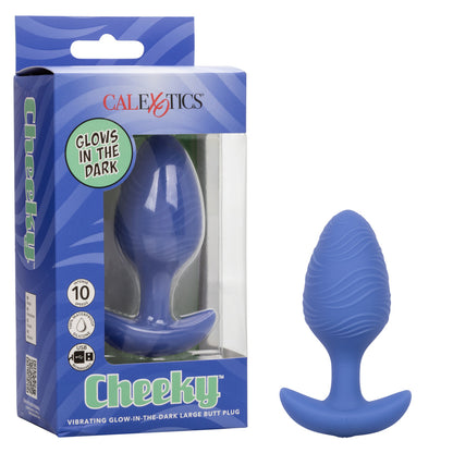 Cheeky Vibrating Glow-In-The-Dark Large Butt Plug | 716770108760 | Available at EroticWarehouse.com