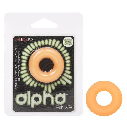 Alpha Glow-In-The-Dark Liquid Silicone Prolong Medium Ring | 716770109156 | Available at EroticWarehouse.com