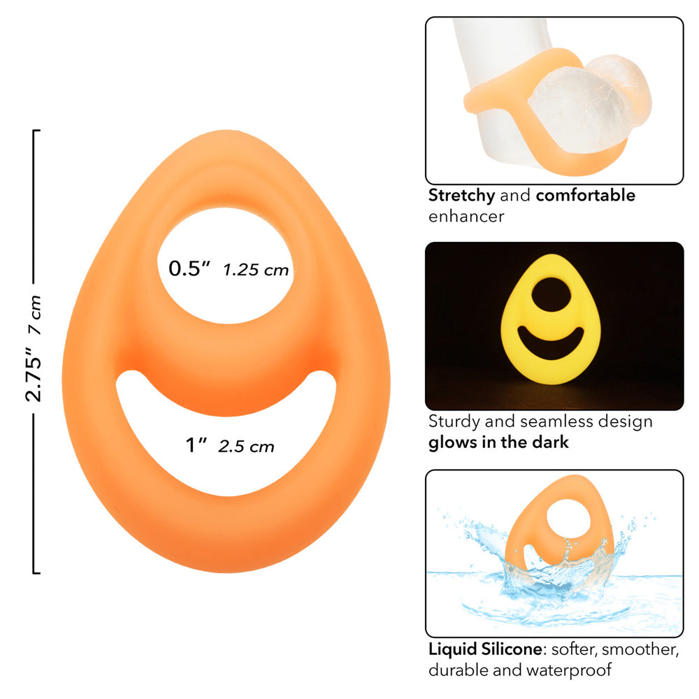 Alpha Glow-In-The-Dark Liquid Silicone Teardrop Ring | 716770109163 | Available at EroticWarehouse.com