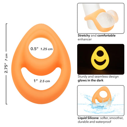 Alpha Glow-In-The-Dark Liquid Silicone Teardrop Ring | 716770109163 | Available at EroticWarehouse.com