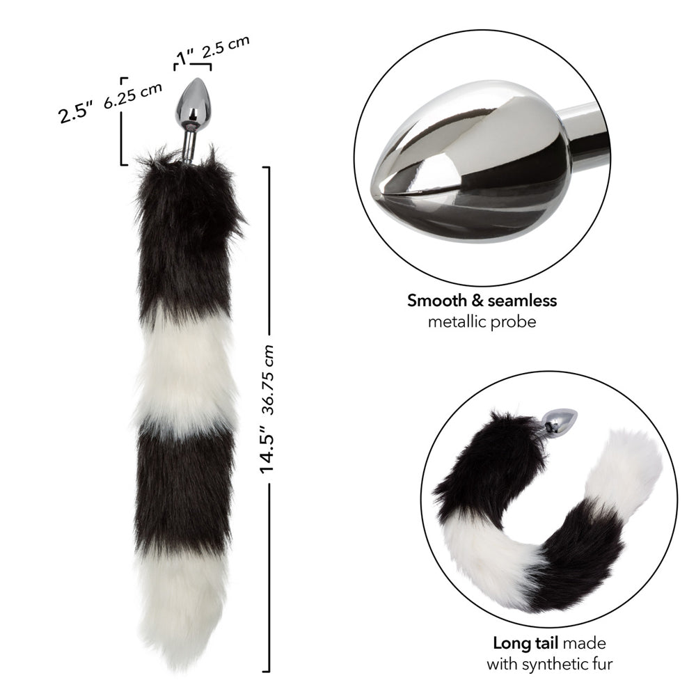 Running Wild Black & White Tail | 716770109231 | Available at EroticWarehouse.com