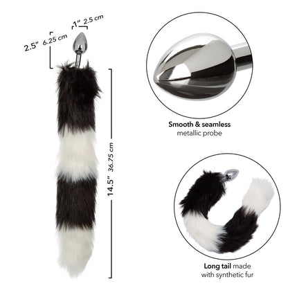 Running Wild Black & White Tail | 716770109231 | Available at EroticWarehouse.com