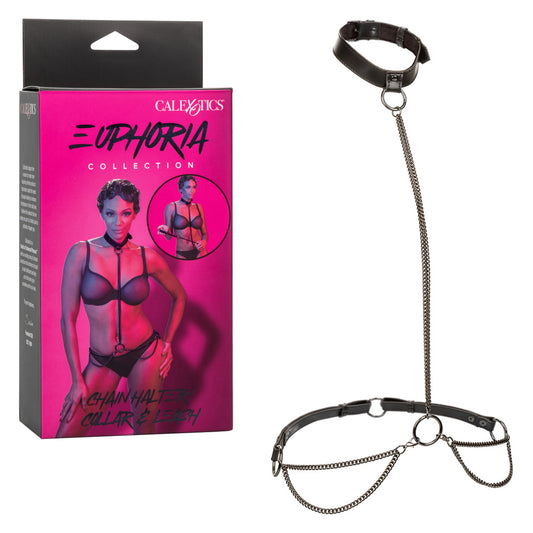 Euphoria Collection Chain Halter/Collar & Leash | 716770109347 | Available at EroticWarehouse.com
