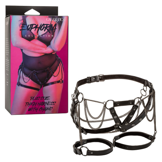 Euphoria Collection Plus Size Thigh Harness With Chains | 716770109415 | Available at EroticWarehouse.com