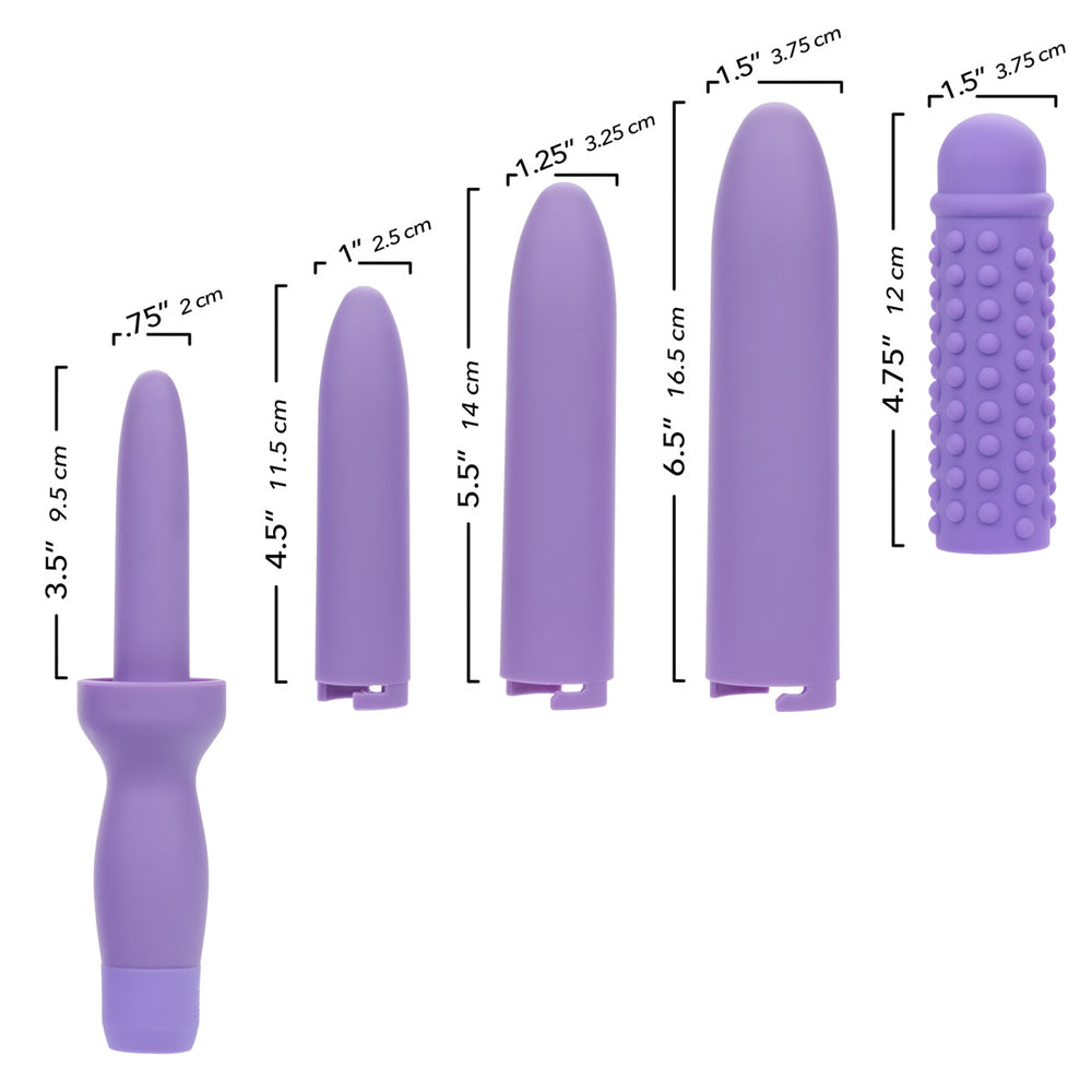 Dr. Laura Berman Rechargeable Dilators Set Of 4 Locking Sizes Plus Sleeve | 716770110565 | Available at EroticWarehouse.com