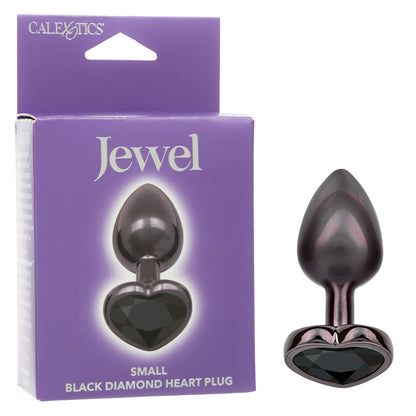 Jewel Small Black Diamond Heart Plug | 716770111944 | Available at EroticWarehouse.com