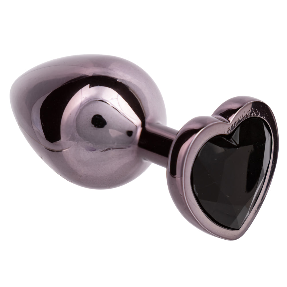 Jewel Large Black Diamond Heart Plug | 716770111951 | Available at EroticWarehouse.com