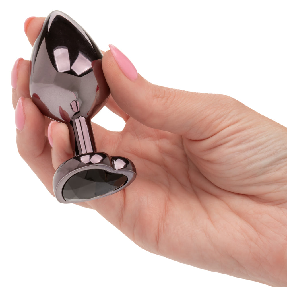 Jewel Large Black Diamond Heart Plug | 716770111951 | Available at EroticWarehouse.com