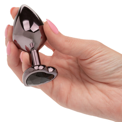 Jewel Large Black Diamond Heart Plug | 716770111951 | Available at EroticWarehouse.com
