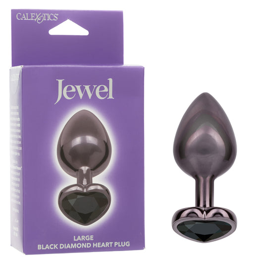 Jewel Large Black Diamond Heart Plug | 716770111951 | Available at EroticWarehouse.com