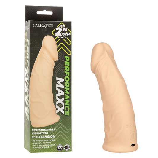 Performance Maxx Rechargeable Vibrating Extension 7" Ivory | 716770112675 | Available at EroticWarehouse.com