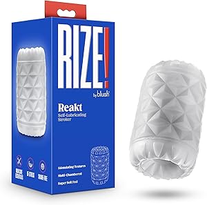 Rize - Reakt - Self-Lubricating Stroker - White | 819835029861 | Available at EroticWarehouse.com
