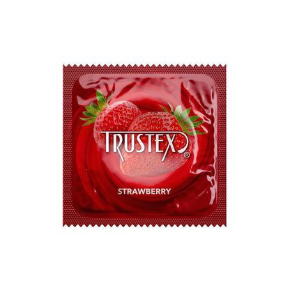 Trustex Strawberry Condoms 3PK | 726893112384 | Available at EroticWarehouse.com