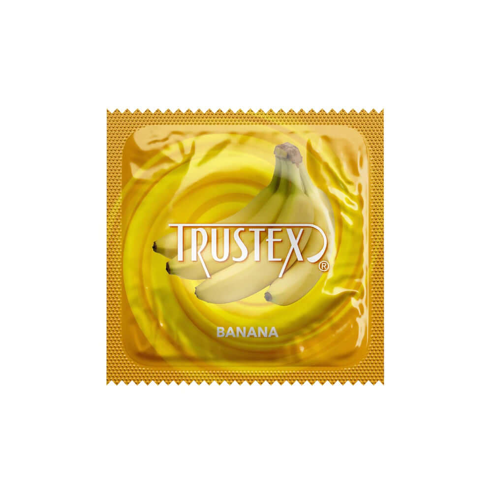 Trustex Banana Flavored Condoms 3 Pk | 726893112407 | Available at EroticWarehouse.com