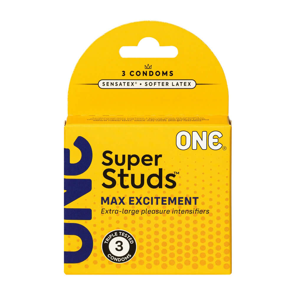 One Super Studs Condoms 3Pk | 726893114937 | Available at EroticWarehouse.com