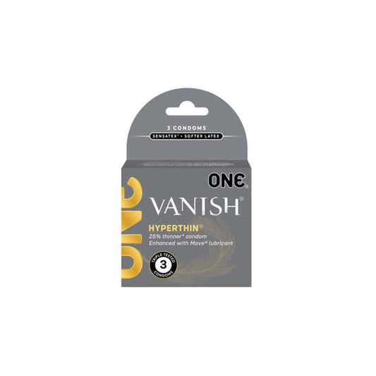 One Vanish Condoms 3 Pk | 726893114968 | Available at EroticWarehouse.com
