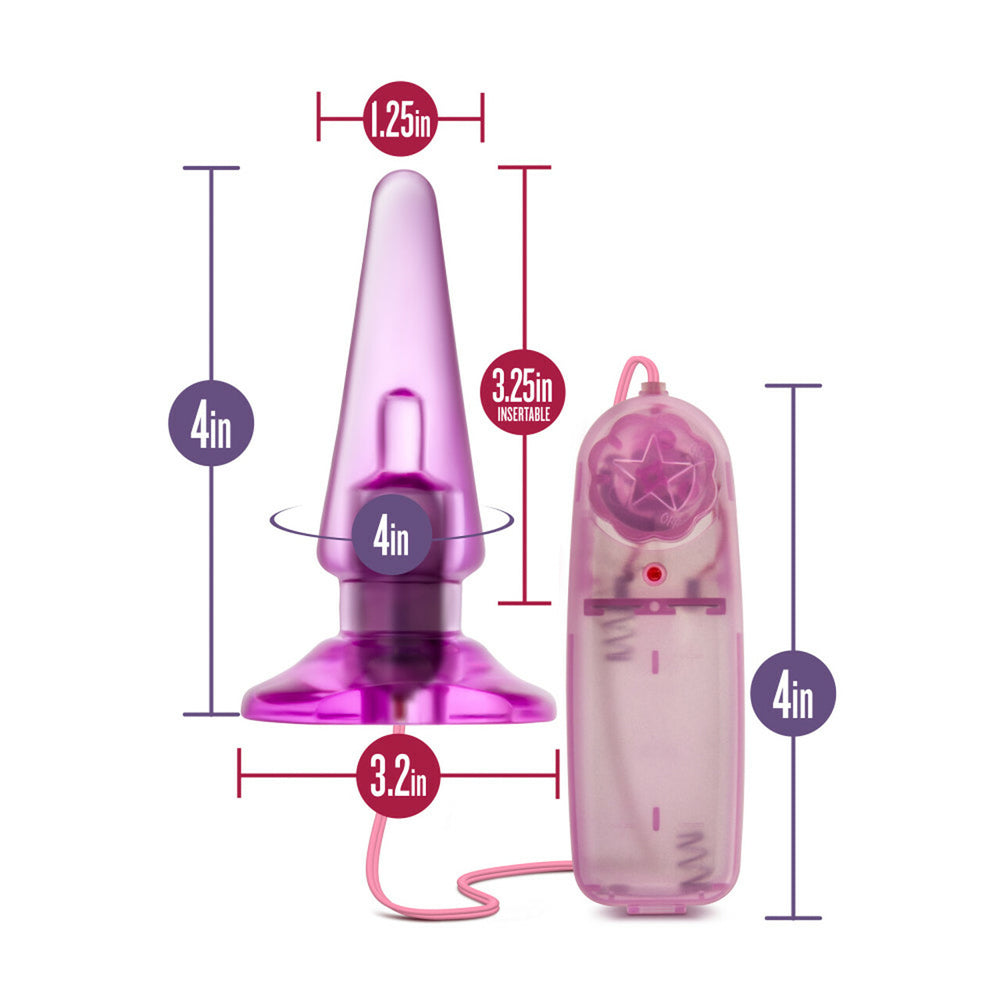 B Yours Basic Anal Pleaser Vibrating Pink | 735380106003 | Available at EroticWarehouse.com