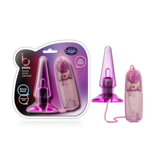 B Yours Basic Anal Pleaser Vibrating Pink | 735380106003 | Available at EroticWarehouse.com