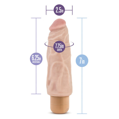 Dr. Skin Cock Vibe #9 - 7.5" Vibrating Cock Beige | 735380113438 | Available at EroticWarehouse.com