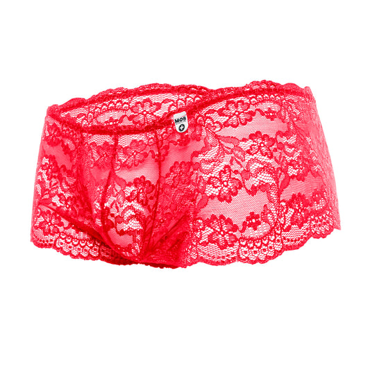 Rose Lace Boy Short Red L/Xl | 738435431037 | Available at EroticWarehouse.com
