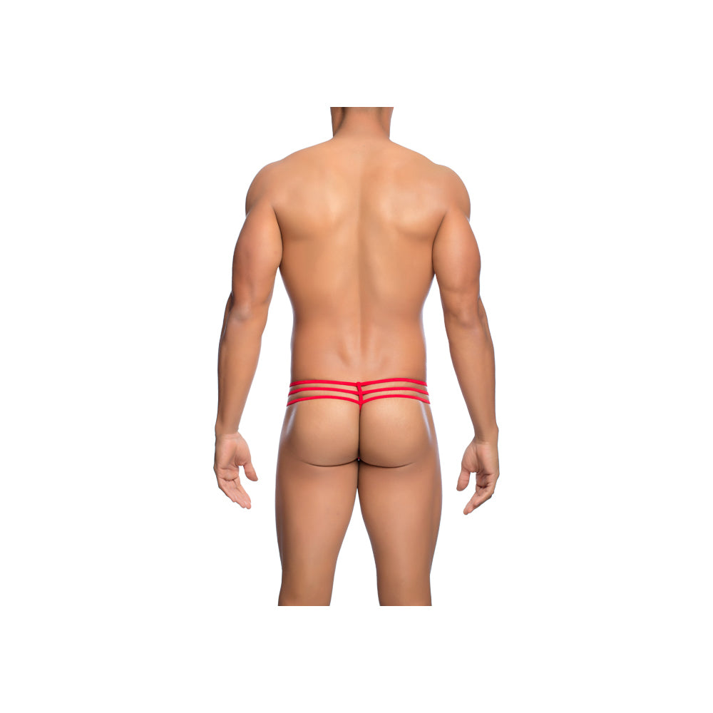 Triple Lace String Thong Red L/Xl | 738435431457 | Available at EroticWarehouse.com