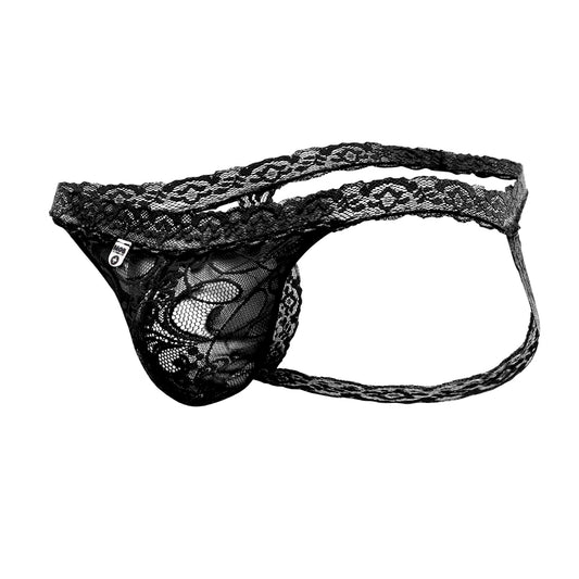Lace Jockstrap Black S/M | 738435431563 | Available at EroticWarehouse.com