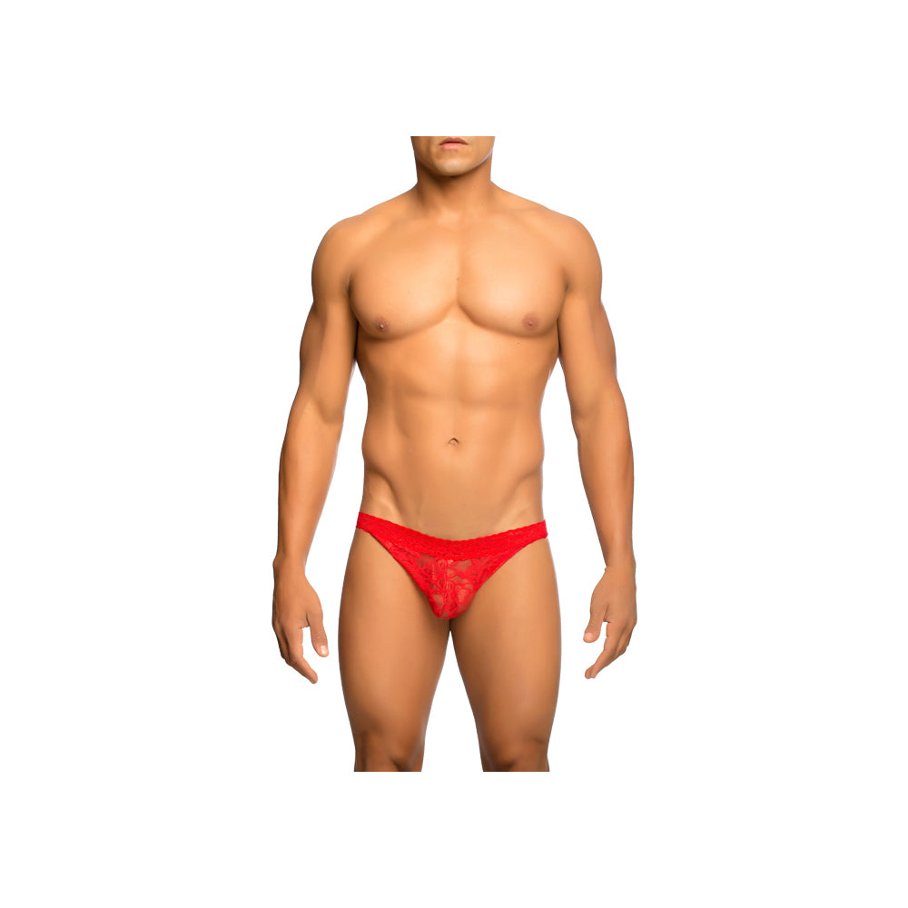 Lace Jockstrap Red L/Xl | 738435431594 | Available at EroticWarehouse.com