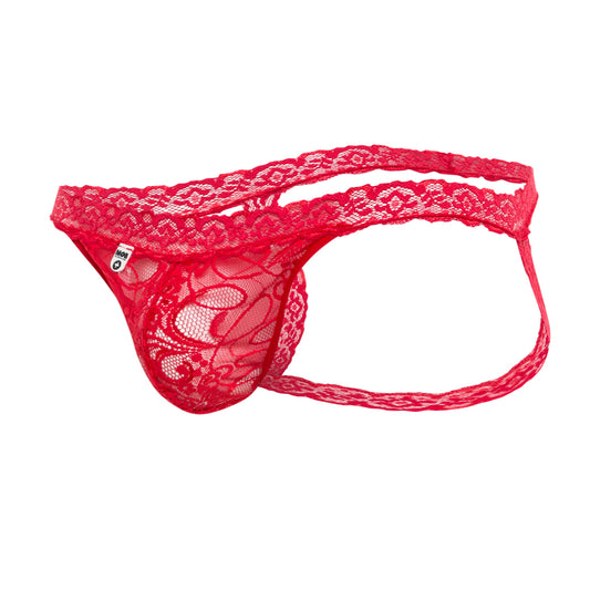Lace Jockstrap Red L/Xl | 738435431594 | Available at EroticWarehouse.com