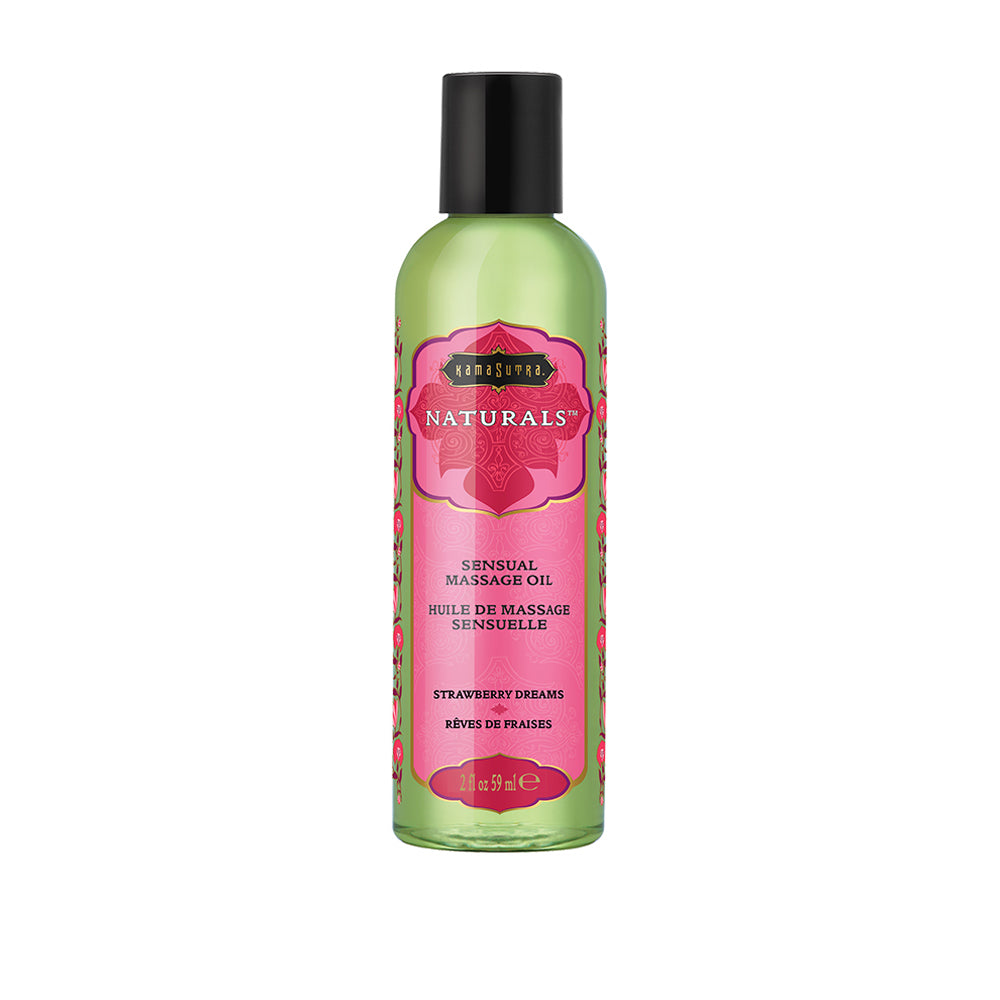 Naturals Massage Oil Strawberry Dreams 2 oz. | 739122102827 | Available at EroticWarehouse.com