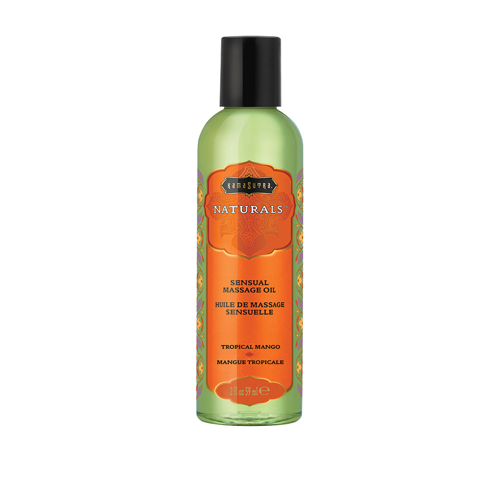 Naturals Massage Oil Tropical Mango 2 oz. | 739122102834 | Available at EroticWarehouse.com