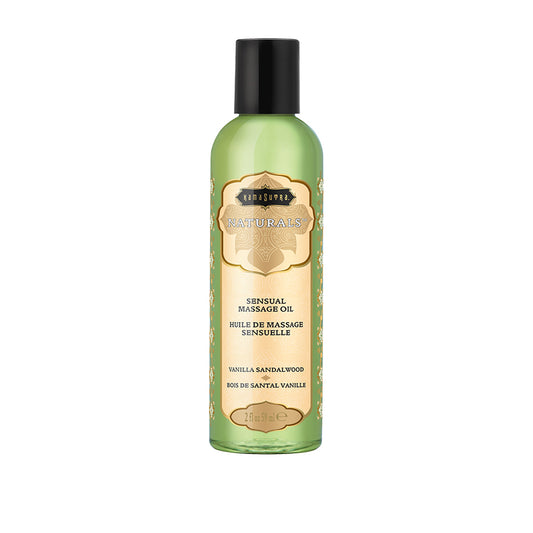 Naturals Massage Oil Vanilla Sandalwood 2 oz. | 739122102841 | Available at EroticWarehouse.com