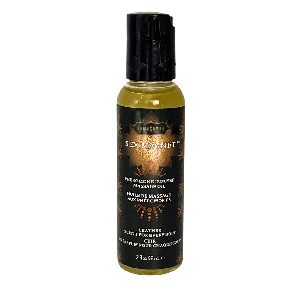 Sex Magnet Leather Massage Oil 2 oz. | 739122120746 | Available at EroticWarehouse.com