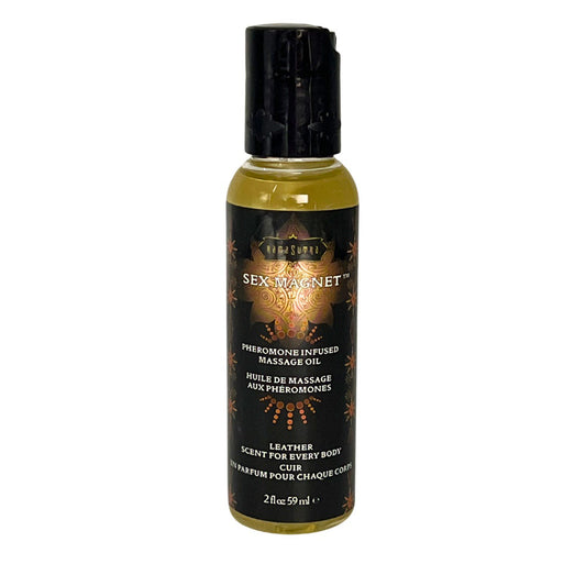 Sex Magnet Leather Massage Oil 2 oz. | 739122120746 | Available at EroticWarehouse.com