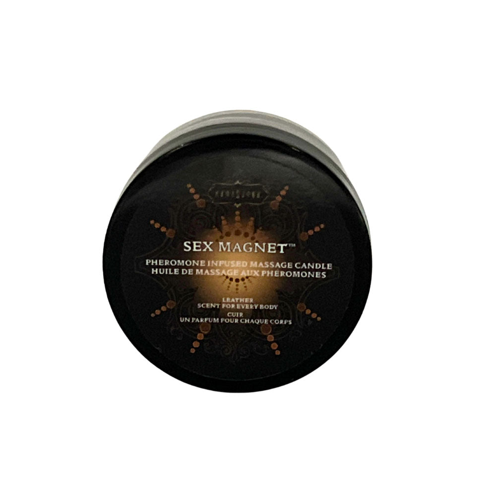 Sex Magnet Leather Massage Candle 1.7 oz. | 739122120753 | Available at EroticWarehouse.com