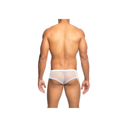 Mesh Boy Short White L/Xl | 741360719767 | Available at EroticWarehouse.com