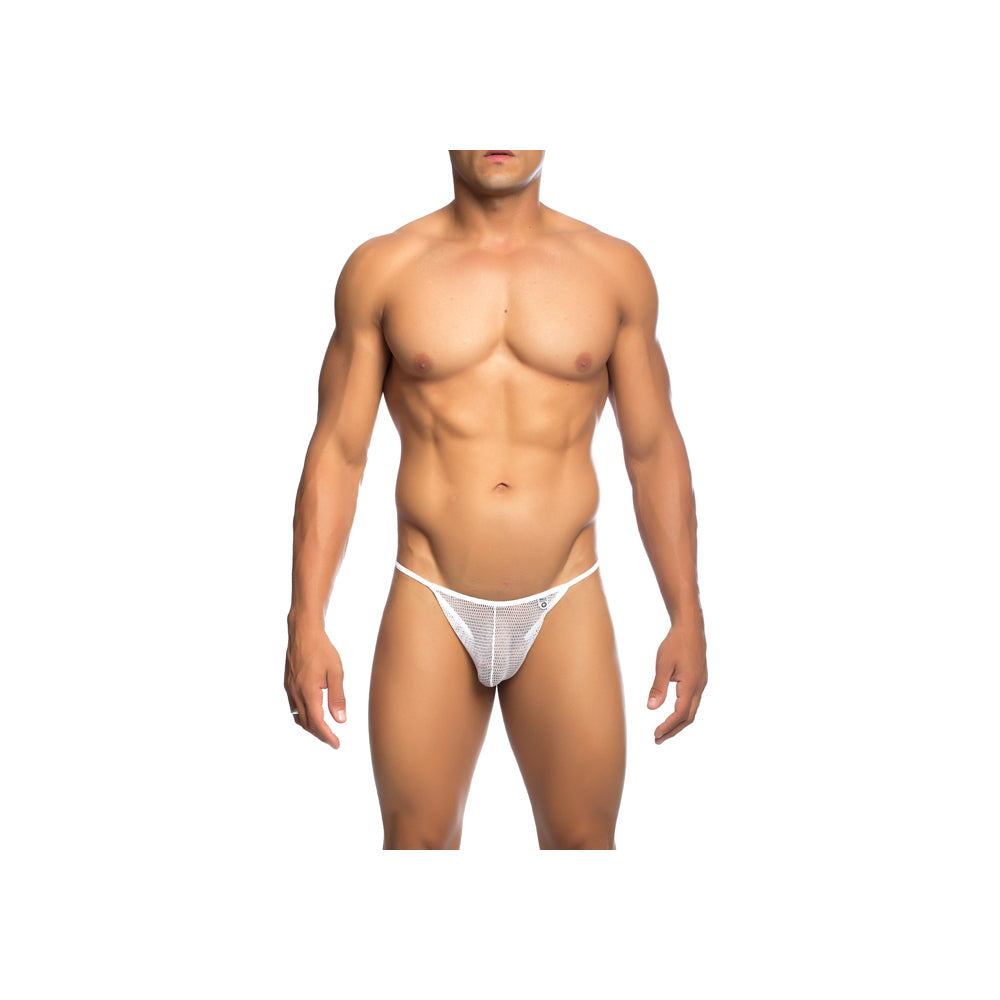 Mesh Boy Thong White S/M | 741360719811 | Available at EroticWarehouse.com
