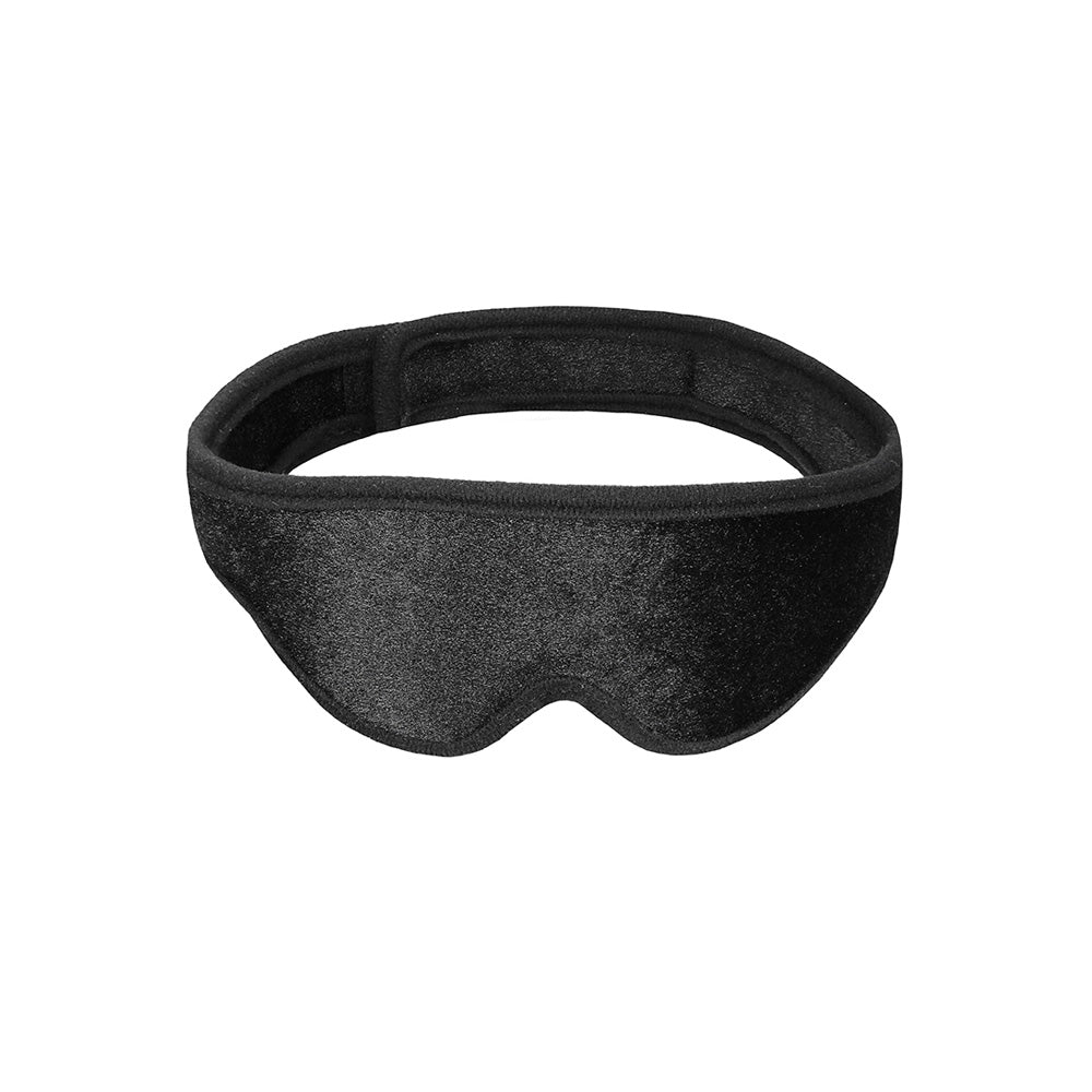 Ouch! Velvet & Velcro Adjustable Eye Mask Black | 7423522458402 | Available at EroticWarehouse.com