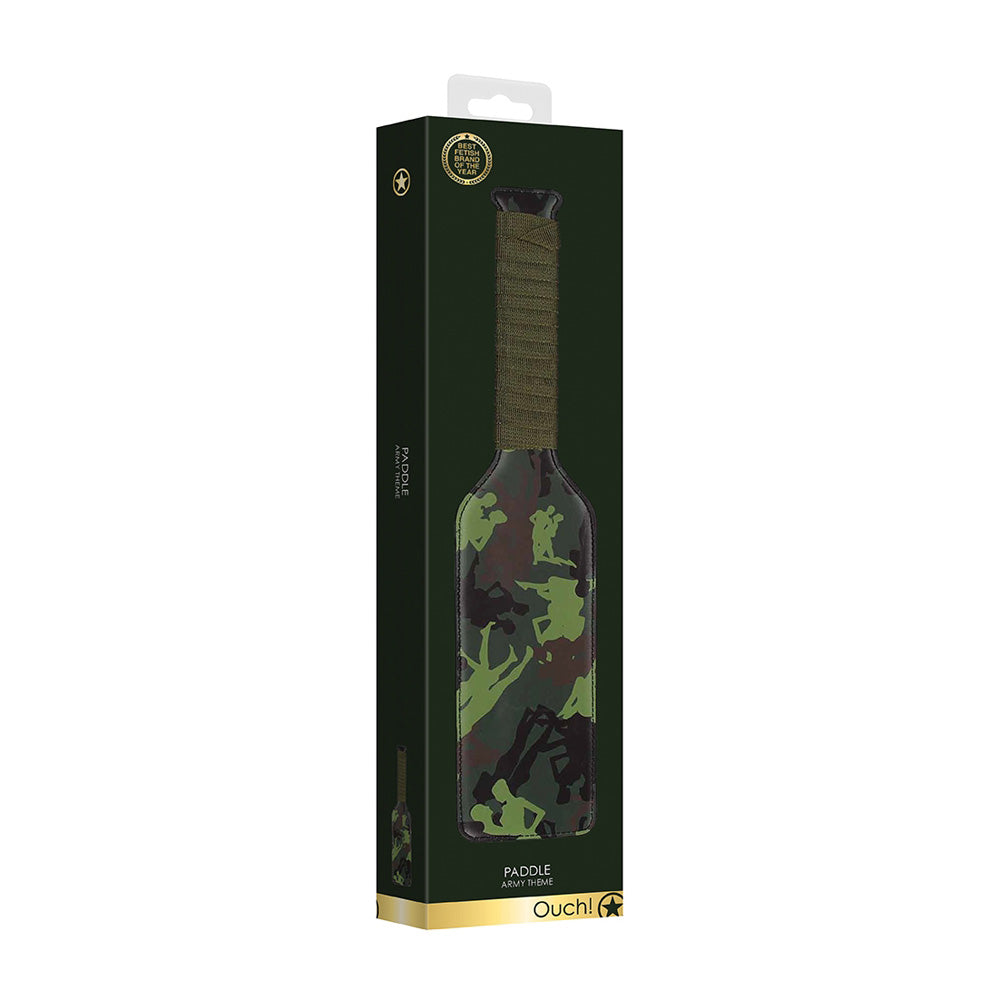 Ouch! Paddle Army Theme Green | 7423522485422 | Available at EroticWarehouse.com