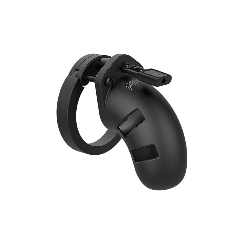 Mancage Model 20 Chastity 3.5" Silicone Cock Cage Black | 7423522514580 | Available at EroticWarehouse.com