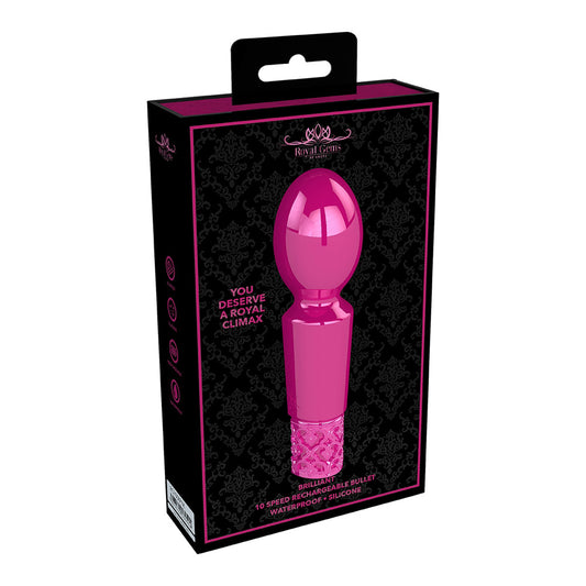 Royal Gems Brilliant Rechargeable Silicone Bullet Pink | 7423522530504 | Available at EroticWarehouse.com