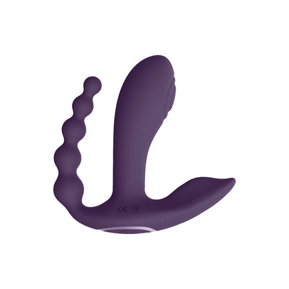 Kata Pulse Wave & Vibrating Double Penetration Vibrator Purple | 7423522538555 | Available at EroticWarehouse.com