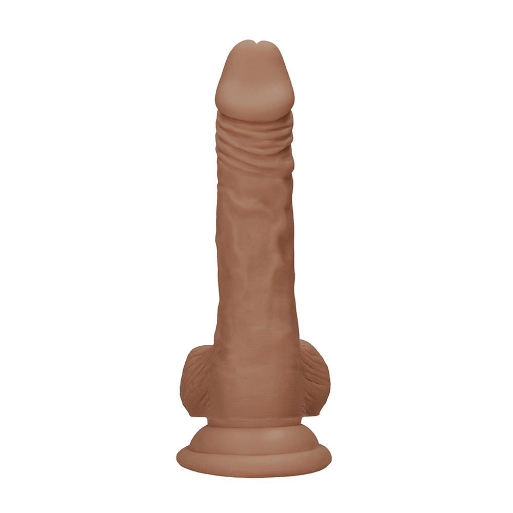 Realrock Dong With Testicles 7" Tan | 7423522547526 | Available at EroticWarehouse.com