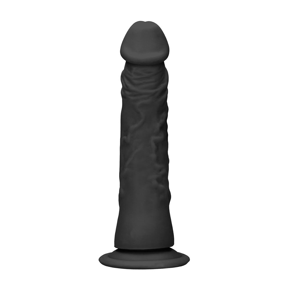 Realrock Dong Without Testicles 8" Black | 7423522548561 | Available at EroticWarehouse.com