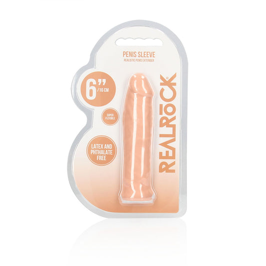 Realrock Penis Sleeve 6" Flesh | 7423522550557 | Available at EroticWarehouse.com