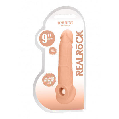 Realrock Penis Sleeve 9" Flesh | 7423522551516 | Available at EroticWarehouse.com