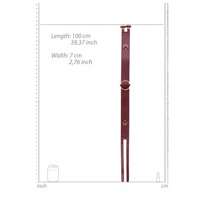 Ouch! Halo Waist Belt S/M Burgundy | 7423522559550 | Available at EroticWarehouse.com