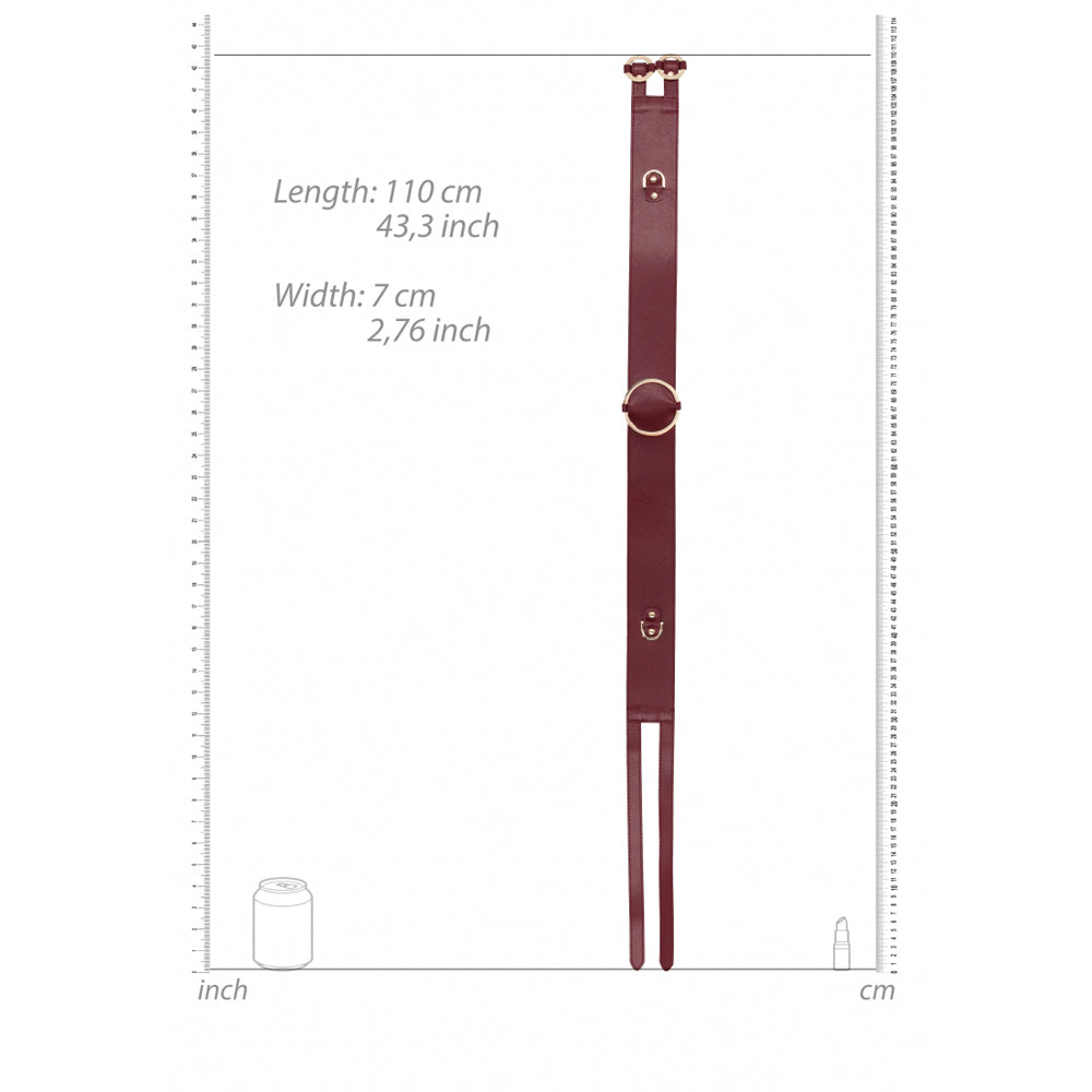 Ouch! Halo Waist Belt L/Xl Burgundy | 7423522559574 | Available at EroticWarehouse.com