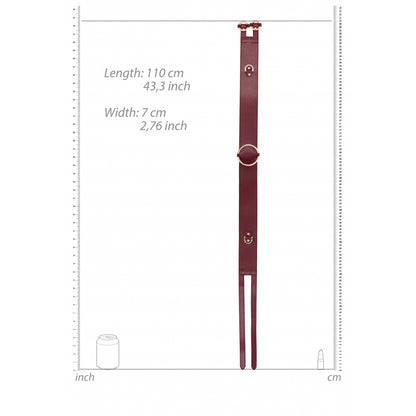Ouch! Halo Waist Belt L/Xl Burgundy | 7423522559574 | Available at EroticWarehouse.com