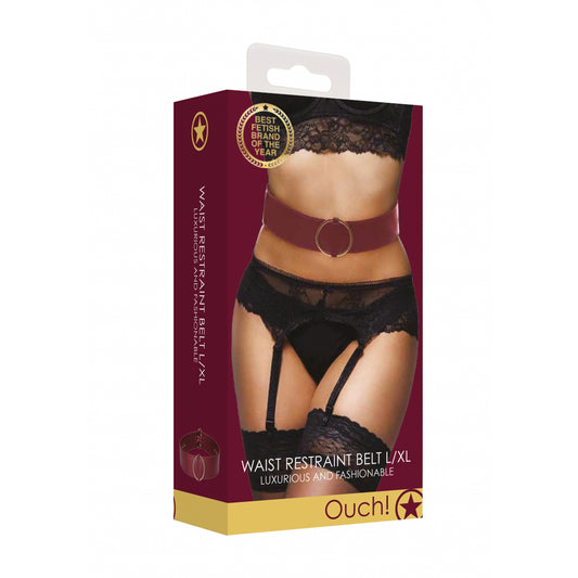 Ouch! Halo Waist Belt L/Xl Burgundy | 7423522559574 | Available at EroticWarehouse.com